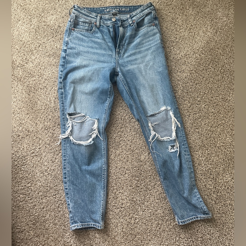 AE strigid mom jeans